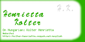 henrietta kolter business card